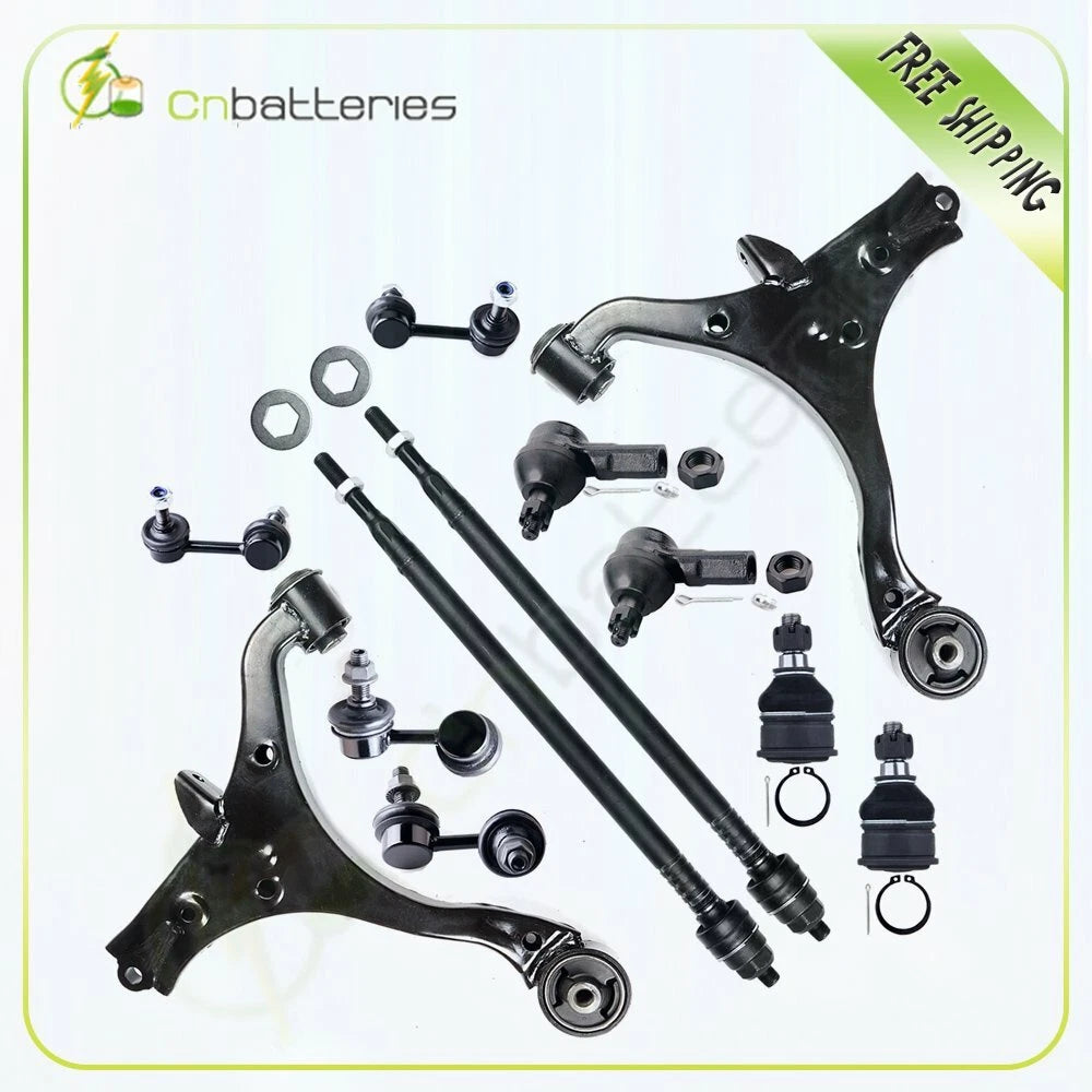 12x Tie Rod Sway Bar Control Arm Ball Joint Kit for Honda Civic (2001–2002)