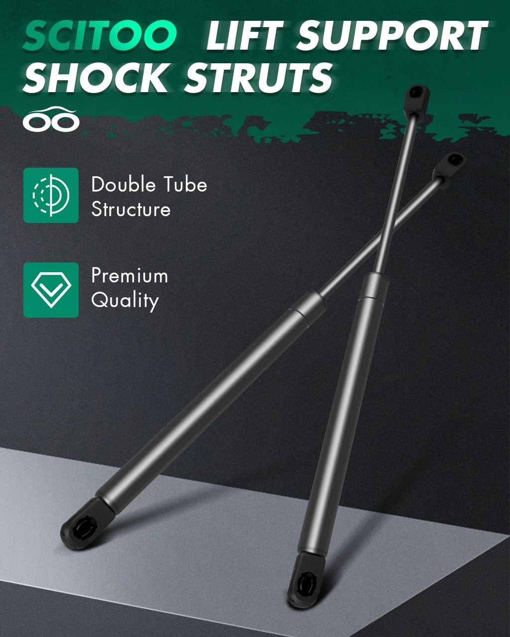 2X Front Hood Lift Supports Struts for Hummer H3 (2006–2010)