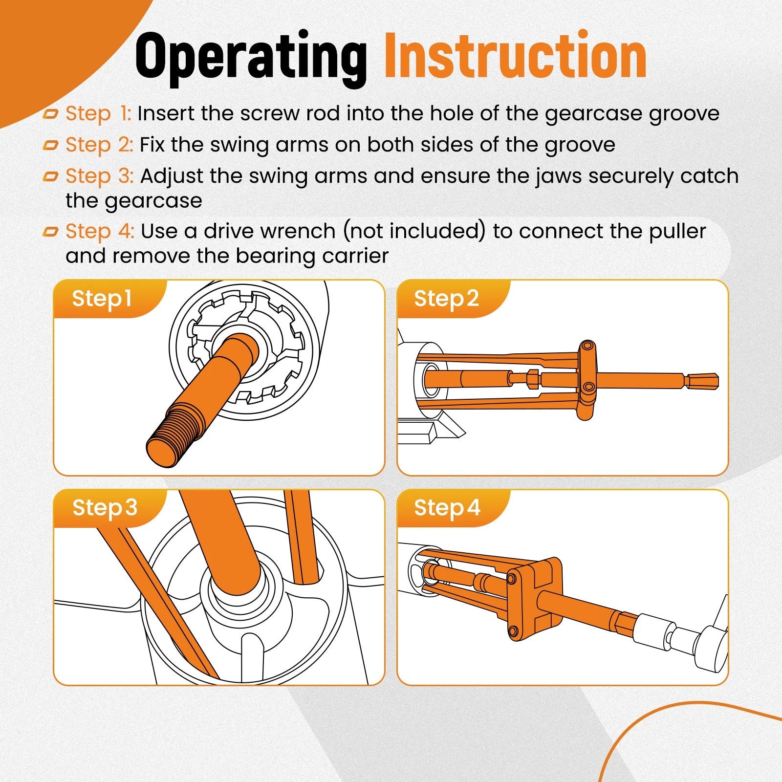 Heavy Duty Lower Bearing Puller for Yamaha Johnson Evinrude Mercury Marine