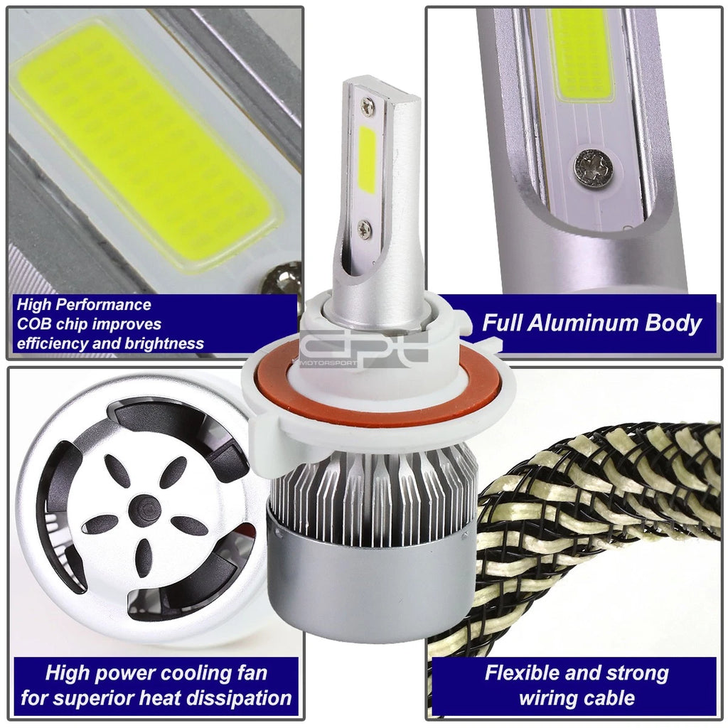 H3 LED Headlight Bulbs Set (6000K) for