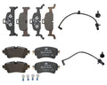 Set of 4 Semi-metallic Brake Pads & Sensors for Audi A4 A5 Quattro
