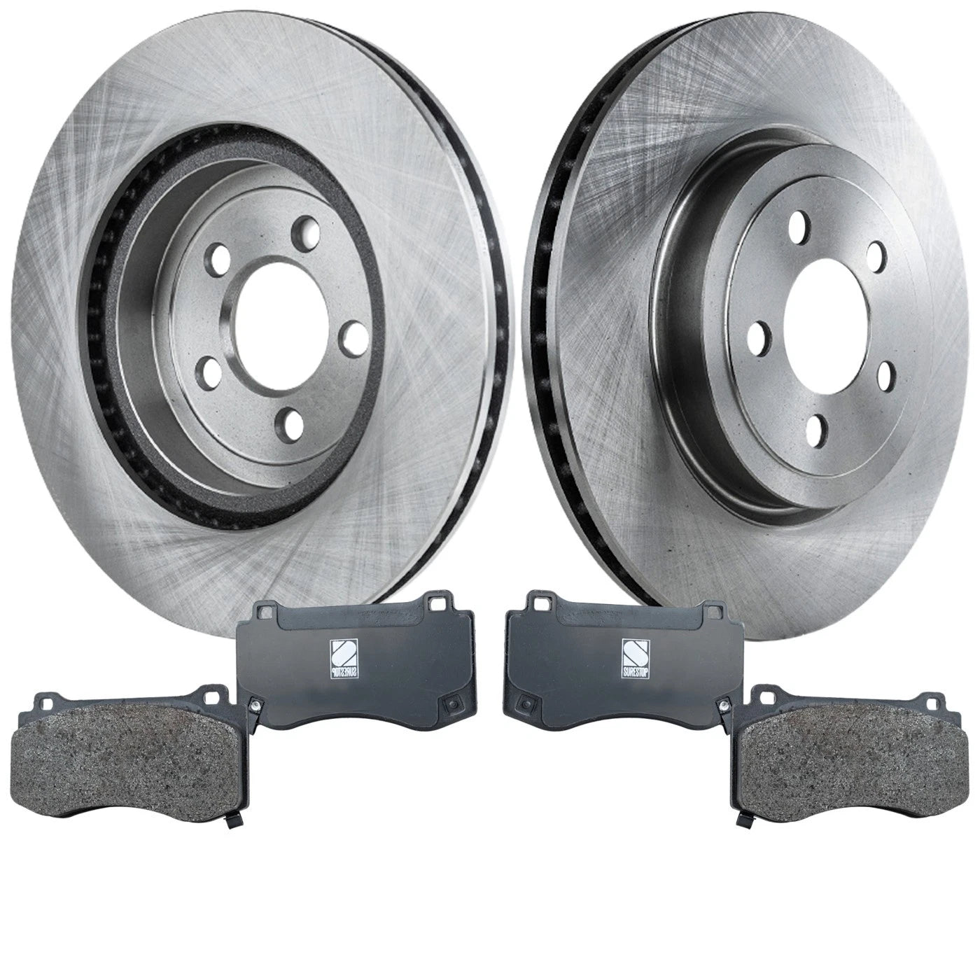Disc Brake Rotor and Pad Kit for Dodge Charger, Challenger (2008–2020)