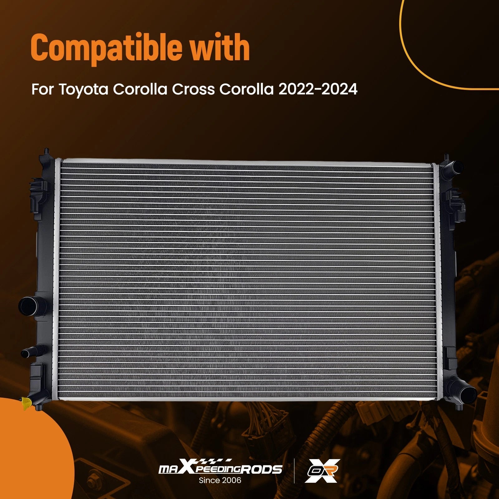 Aluminum Core Engine Radiator for Toyota Corolla Cross (2022–2024)