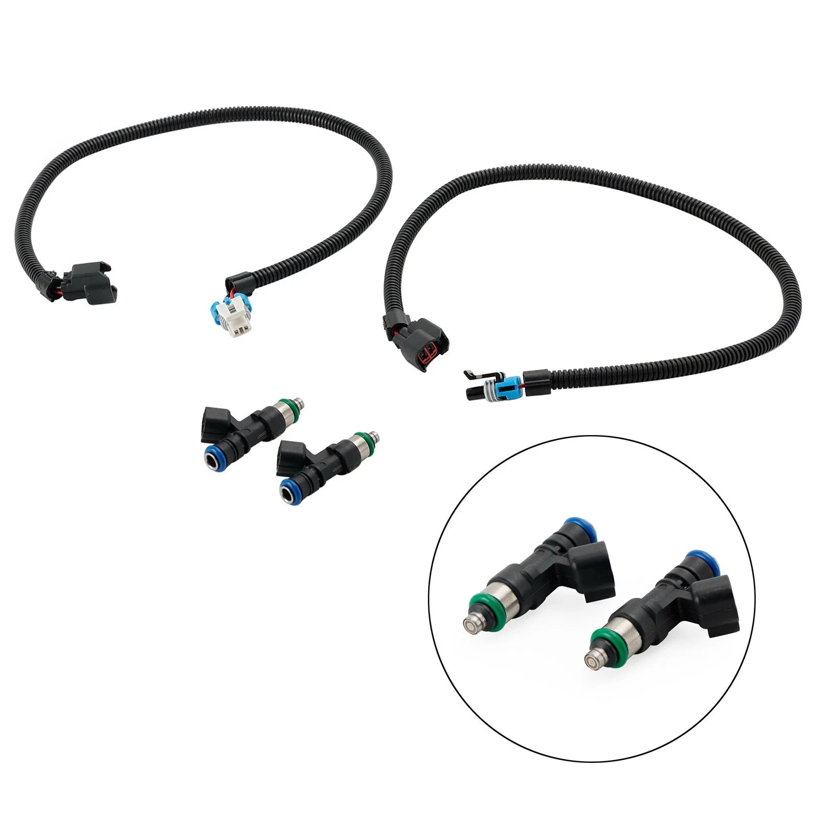Pair of Fuel Injectors Harness 1204318 1204319 for Polaris RZR Ranger 800 (2011–2014)