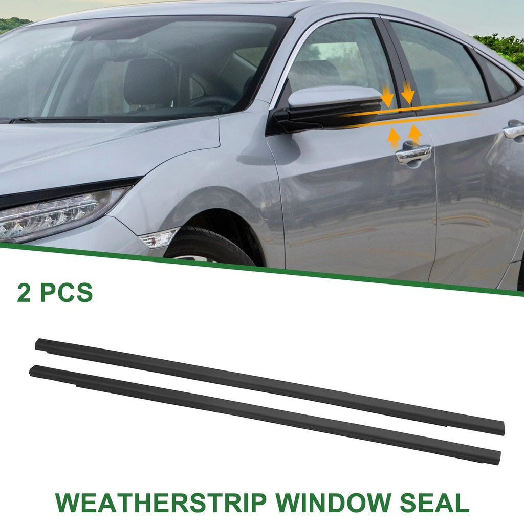 2pcs Weatherstrip Window Seal No. 72450TEAT01 for Honda Civic 