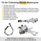 Rear Brake Master Cylinder & Caliper & Hose Kit for Honda CRF250 CRF450 (2004–2023)