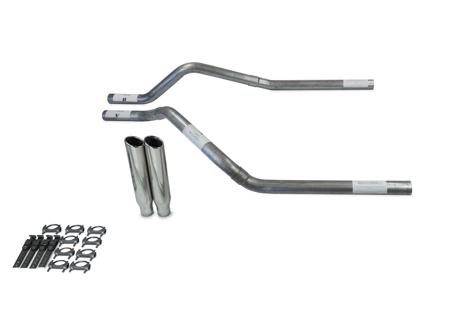 2.5" Dual Exhaust Kit for Chevy Blazer (2000–2004) No Muffler Clamp on Tips