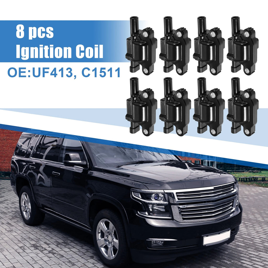 8pcs Ignition Coils for Chevrolet Camaro, Caprice (UF413, C1511)