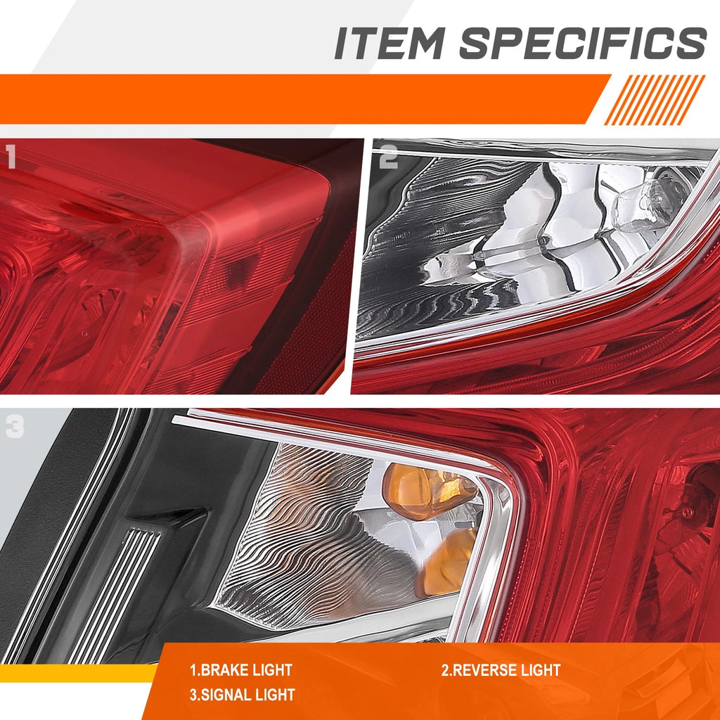 Rear Right Chrome Taillight Assembly for Honda Civic Sedan (2016–2021)