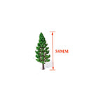 40pcs 2.28" Pine Trees for Train Railroad Park Landscape Garden