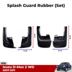 Splash Mudguard Rubber Mud Flaps Set Fits Isuzu D-Max 2WD Ute Truck 2007-11 D06