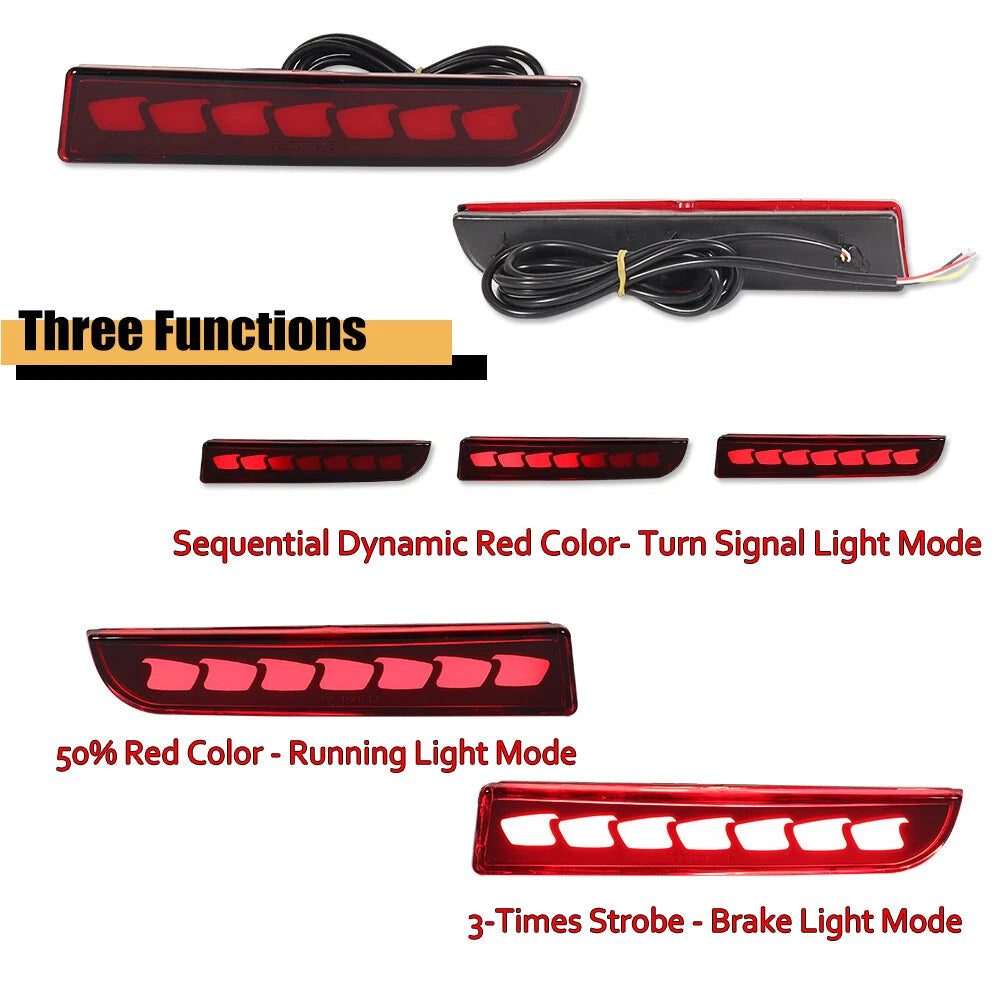 LED Rear Brake Tail Light with Sequential Turn Signal for Mitsubishi Lancer Evo