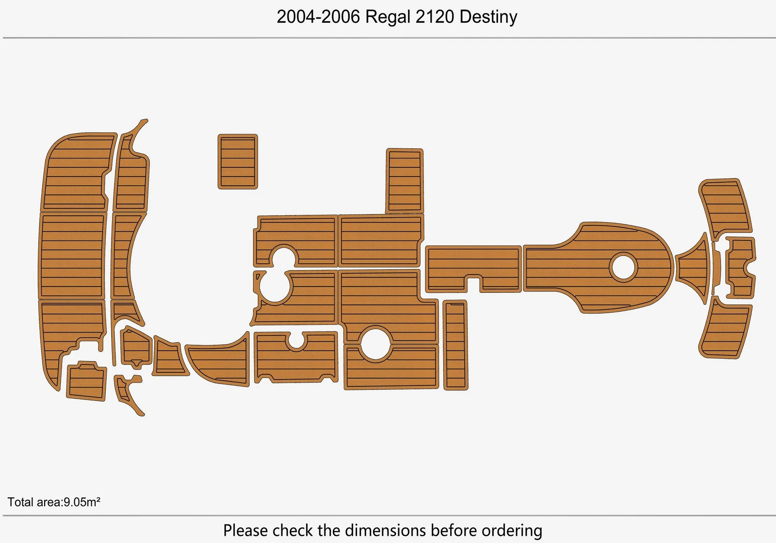 Seadek Swim Platform Cockpit Foam EVA Flooring Mat for Regal 2120 (2004)