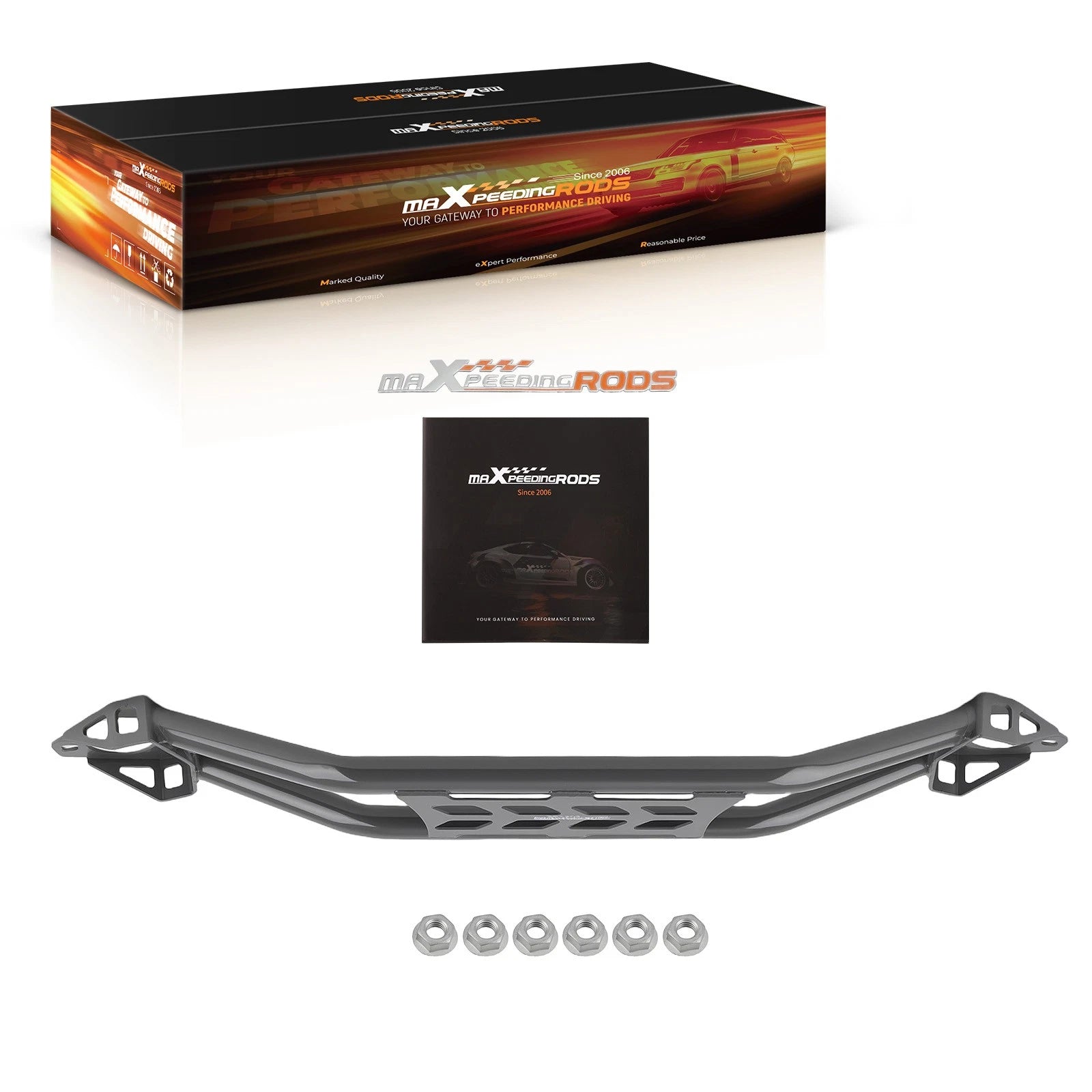 Front Strut Tower Dual Bar Rod Brace for Dodge Challenger (2008–2023)