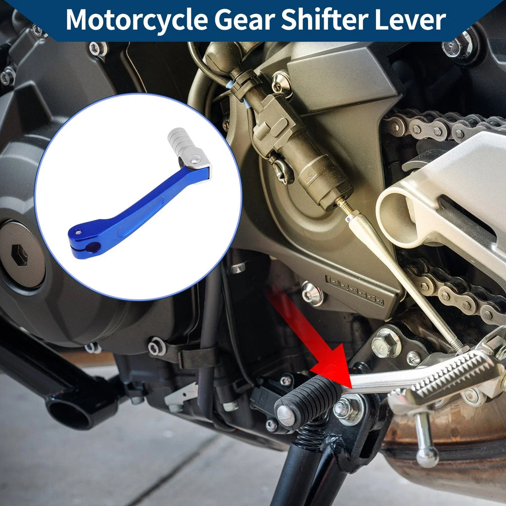 Folding Motorcycle Gear Shifter Lever for Honda CRF150F (2003-2017) Blue Silver