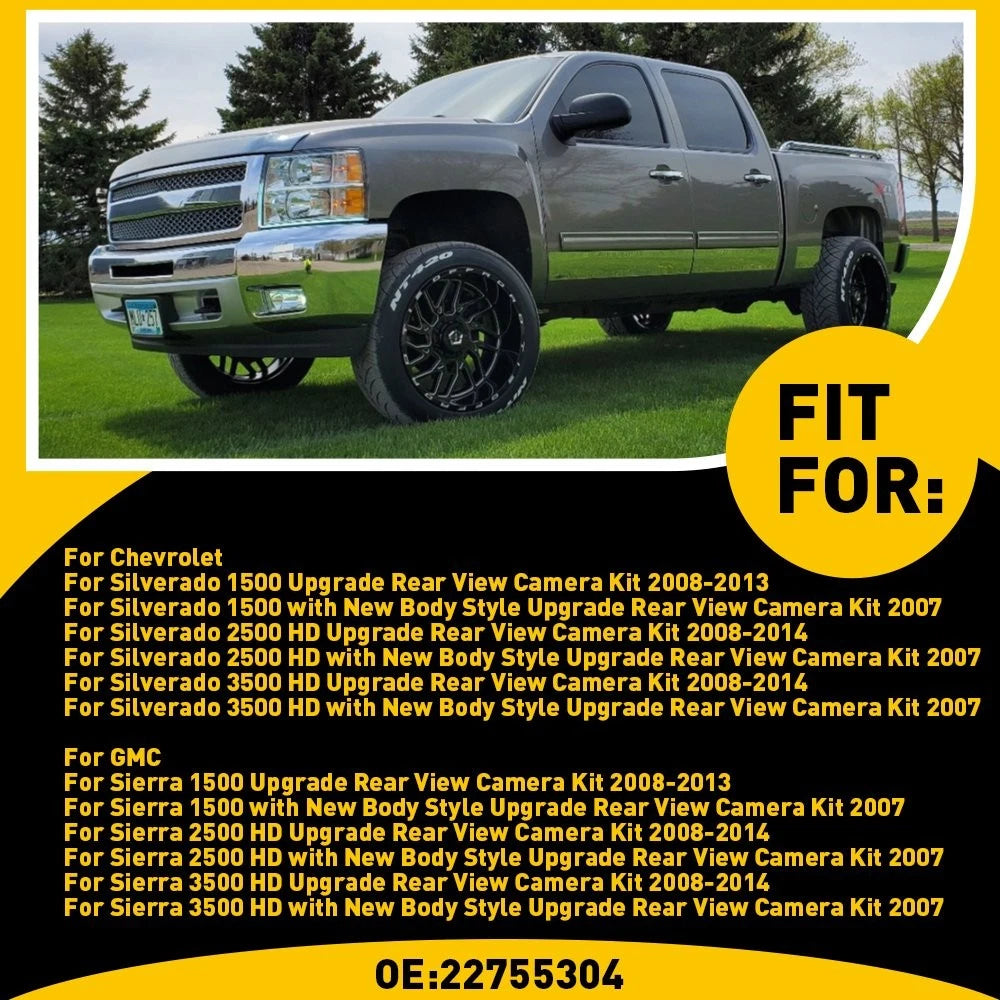 Backup Tailgate Handle Camera for GMC Sierra 1500 2500HD 3500HD (2007–2013) 22755304 V
