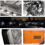 Headlight for Tundra Pickup (2014–2021) OE Replacement Chrome Housing Amber Side