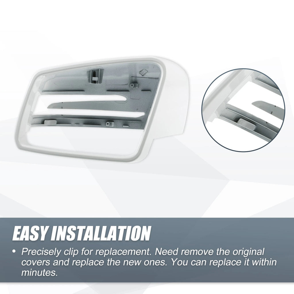 Left Mirror Cover Cap for Mercedes Benz A Class B Class C Class E Class (2013–2023) 724117666316