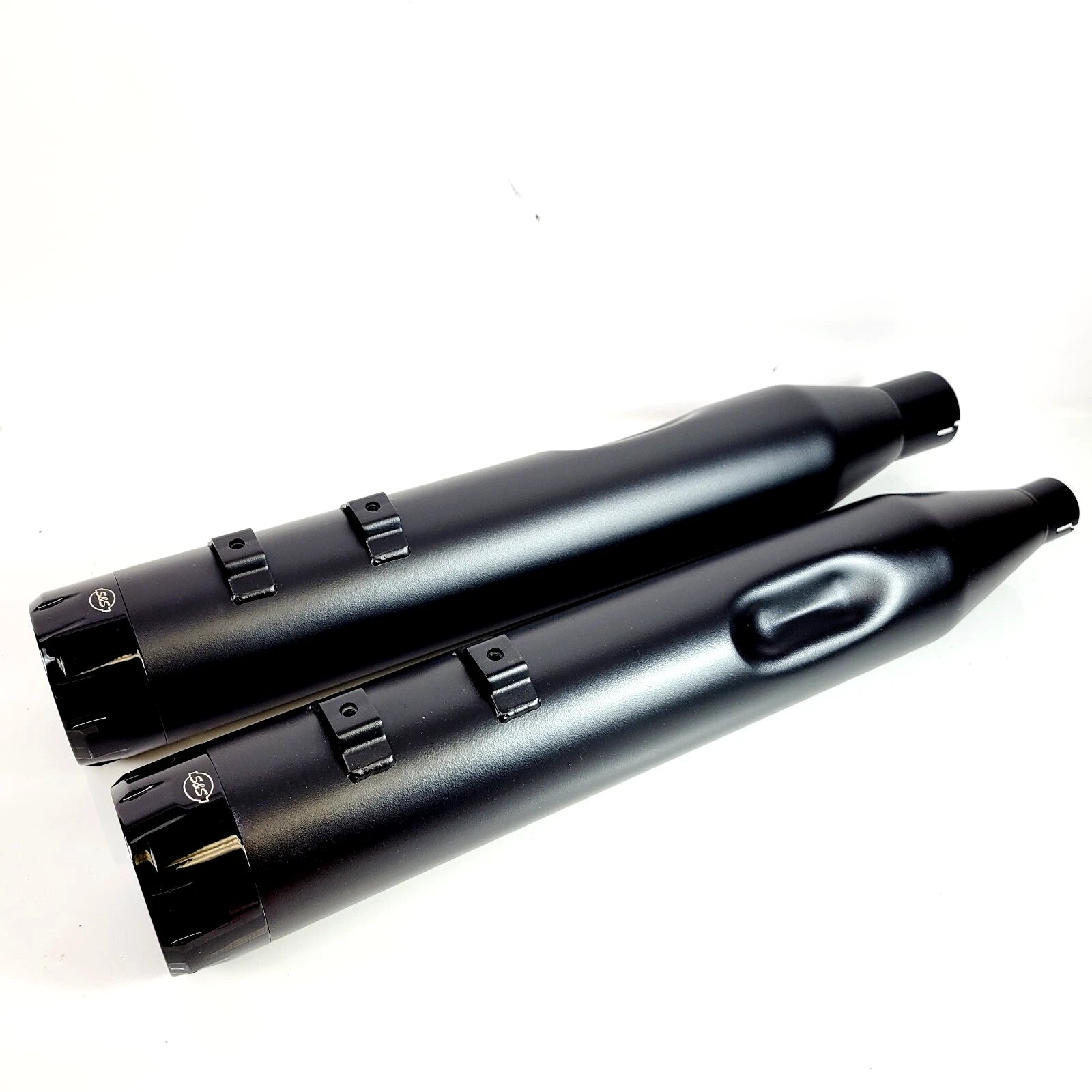S&S Cycle Mufflers Black Thruster 550-0666 for Harley Touring (2017–2023)