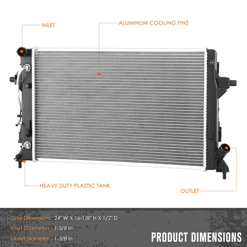Aluminum Core Cooling Radiator for Kia Seltos Soul 2020–2024 DPI-13862