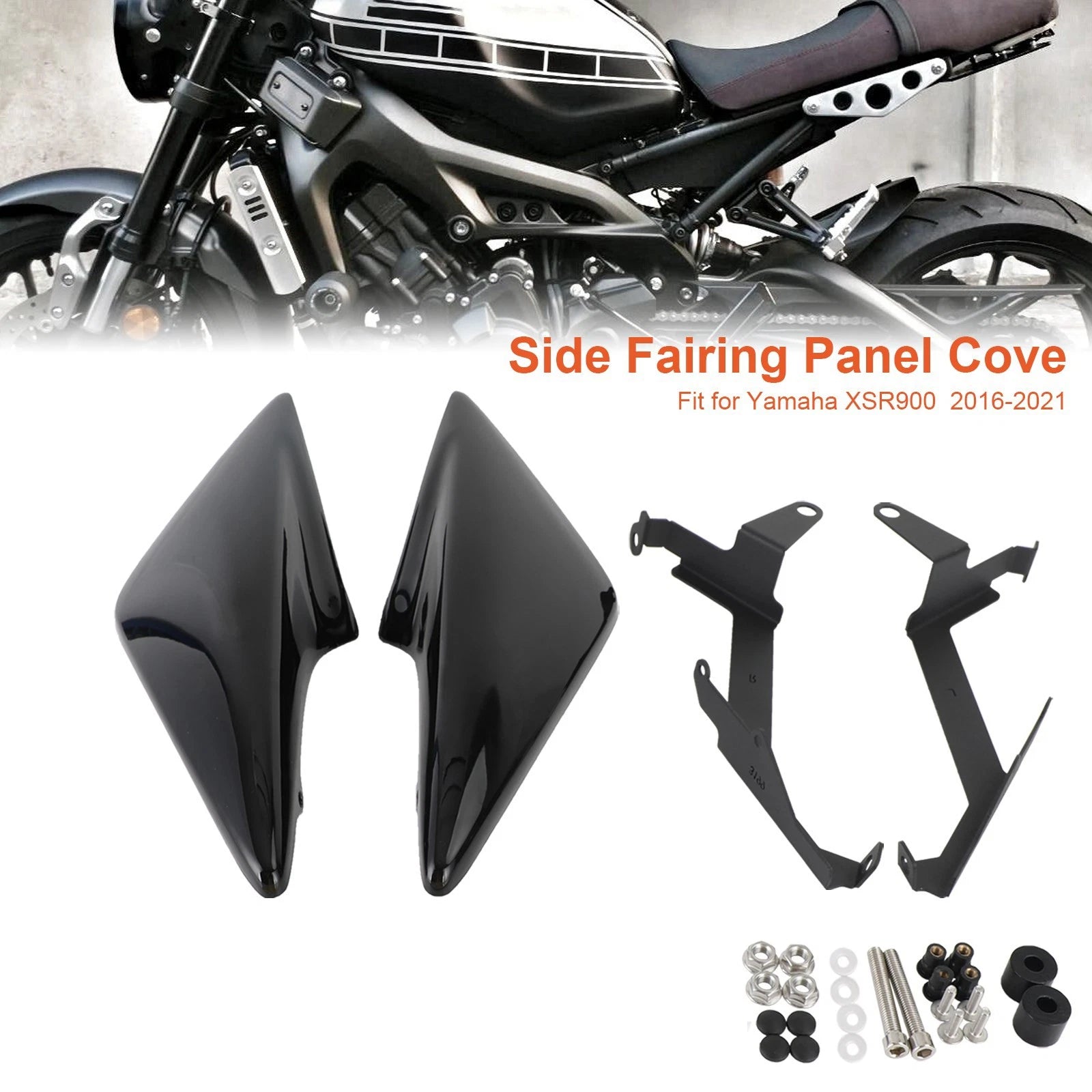 Tail Side Driver Seat Frame Cover for Yamaha XSR 900 (2016–2021) Black