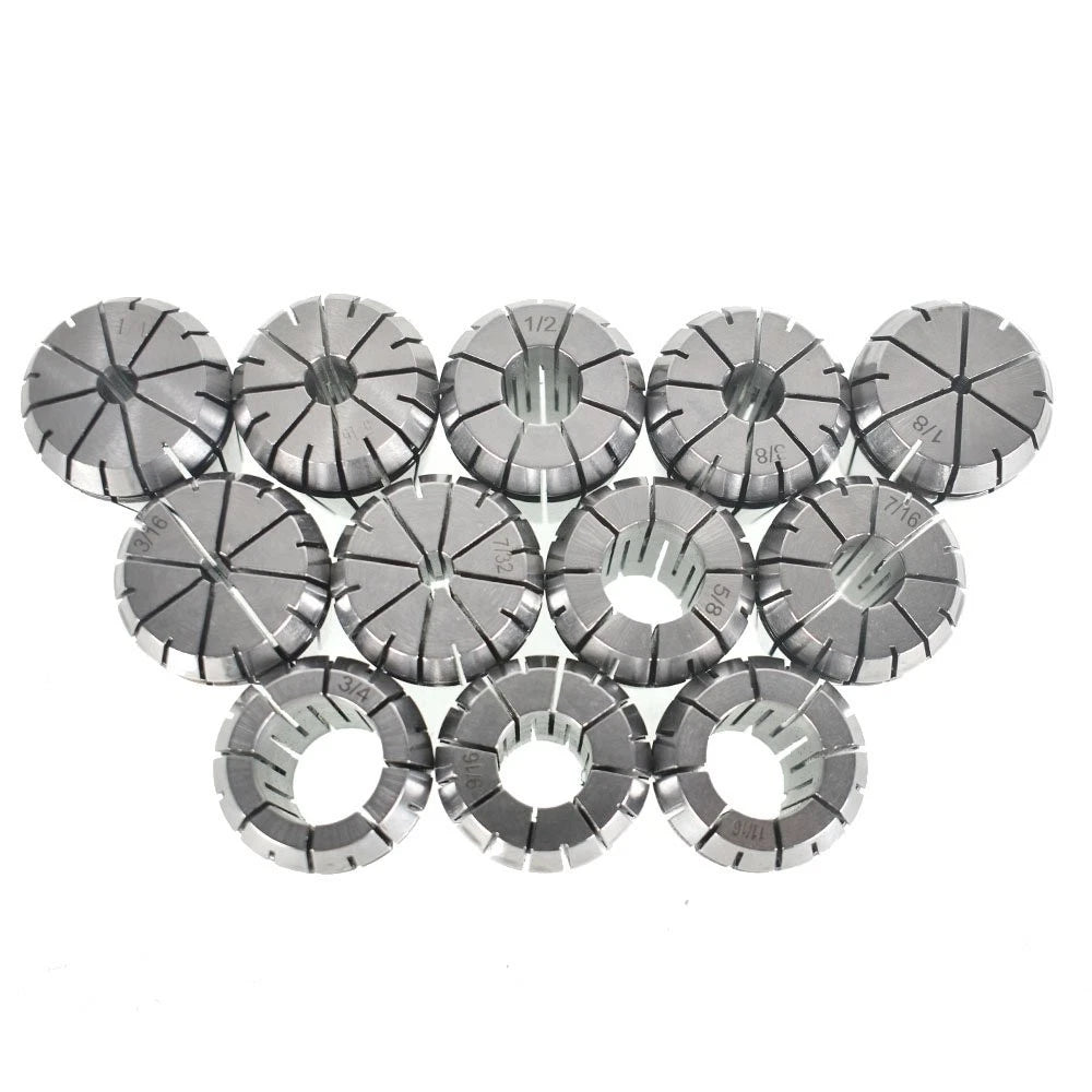 Set of 12 ER32 Spring Collets for CNC Milling Lathe (Fits Various Models)