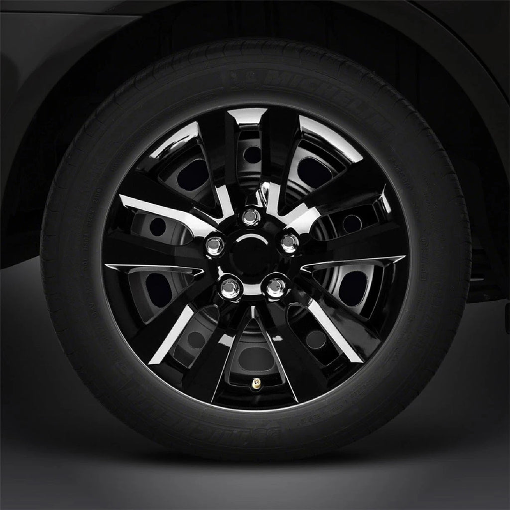 16" 4pc Gloss Black Hubcaps/Wheel Covers for Steel Wheels 'Altima' Style (Set of