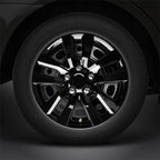 16" 4pc Gloss Black Hubcaps/Wheel Covers for Steel Wheels 'Altima' Style (Set of