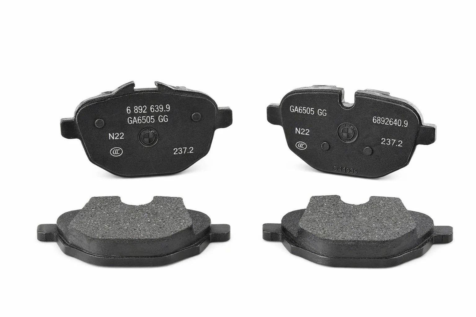 Set of 4 Genuine OEM Rear Disc Brake Pads for BMW X3, X4, 530e, 530i (2018–2023)