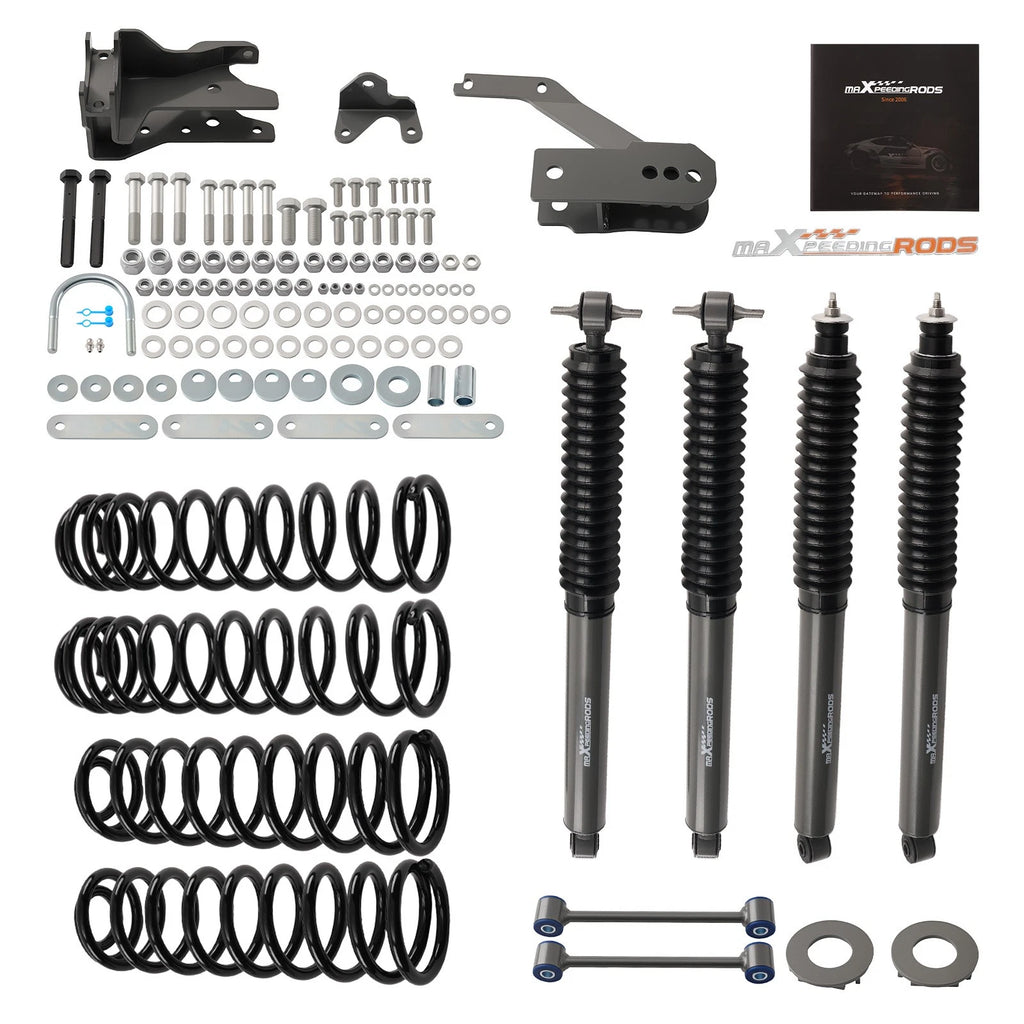 4" Lift Kit Front Rear for Jeep Wrangler Unlimited 2007–2018 Shocks