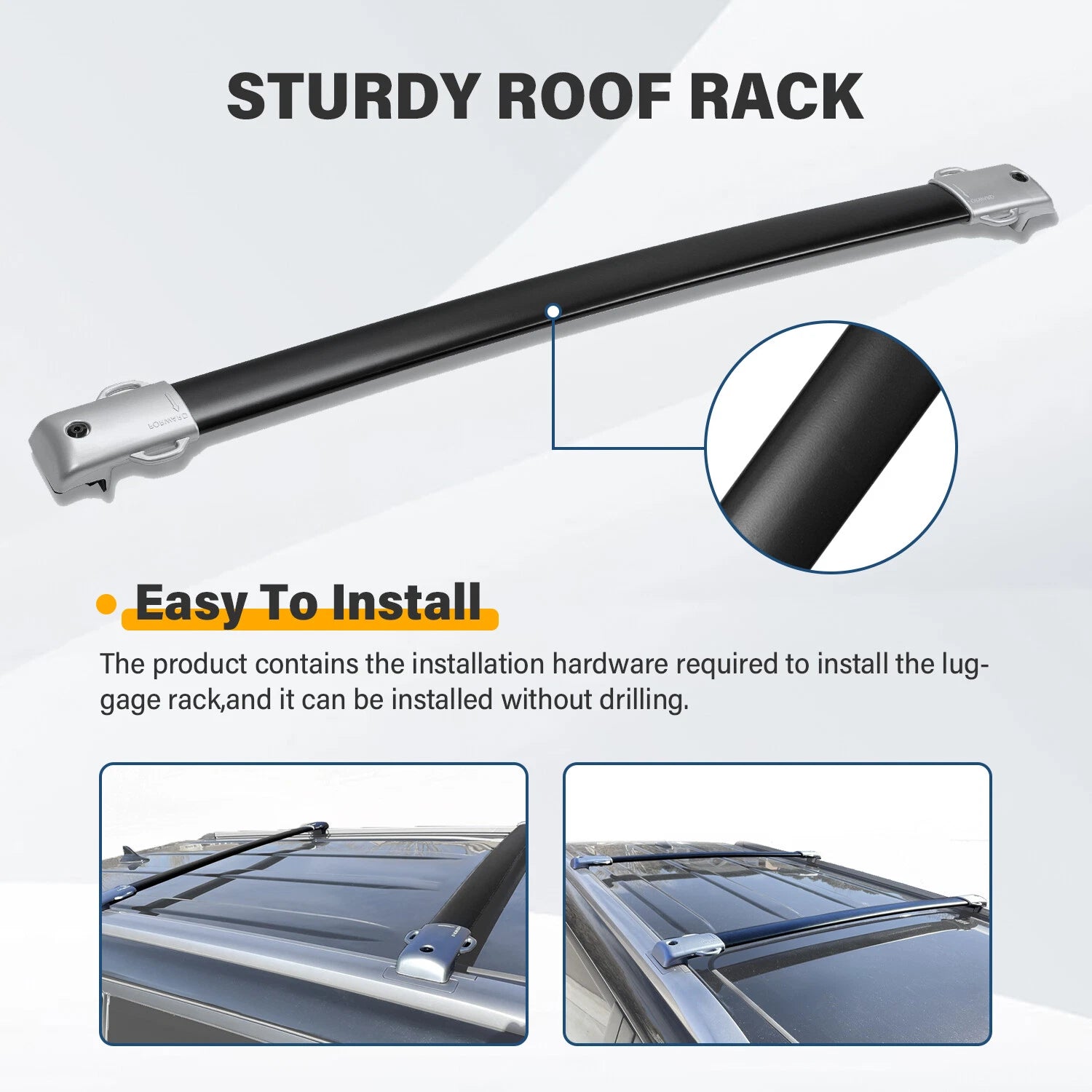 Set of 2 Aluminum Roof Rack Cross Bars for Lexus GX460 (2010–2023)