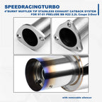 4" Burnt Muffler Tip Catback Exhaust System for Honda Prelude (1997–2001)