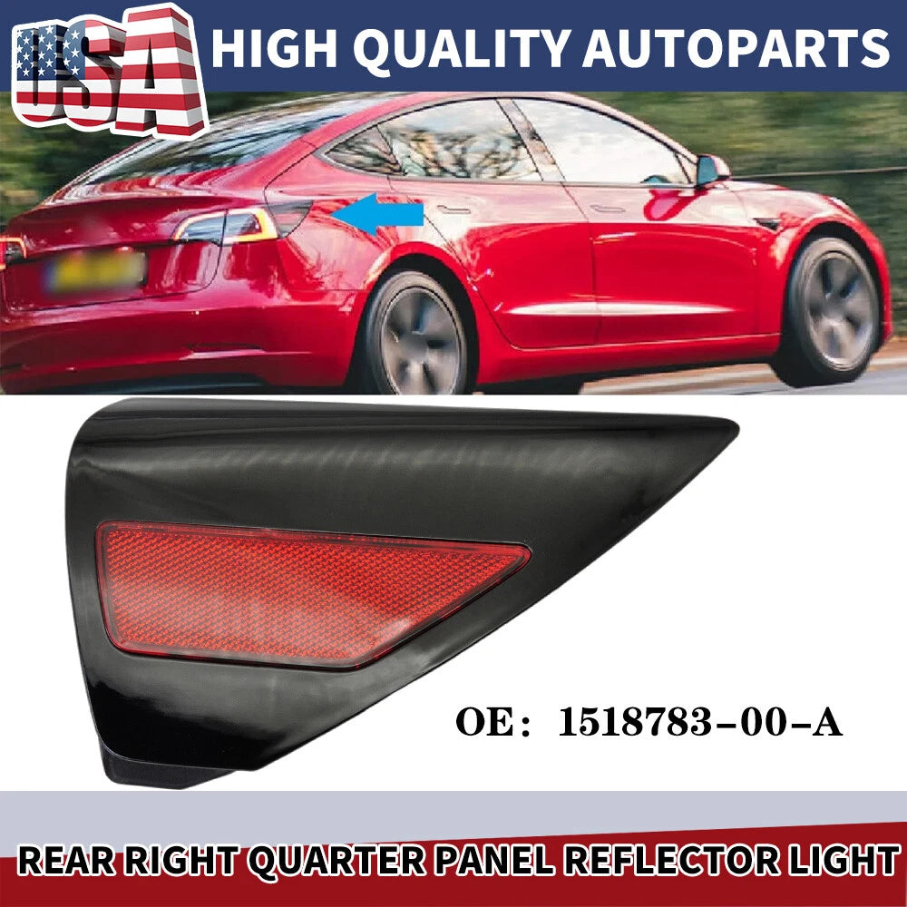 Rear Right Quarter Panel Reflector Light for Tesla Model Y (2020–2022) 1518783-00-A