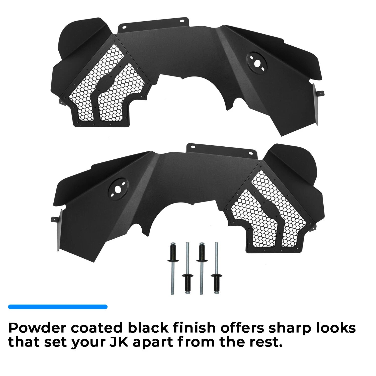 Front Inner Fender Liners for Jeep Wrangler JK JKU (2007–2018)