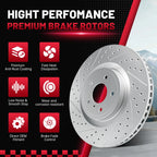 Rear Disc Brake Rotor & Pad + Brake Caliper for Cadillac Chevrolet GMC (2014–2020)