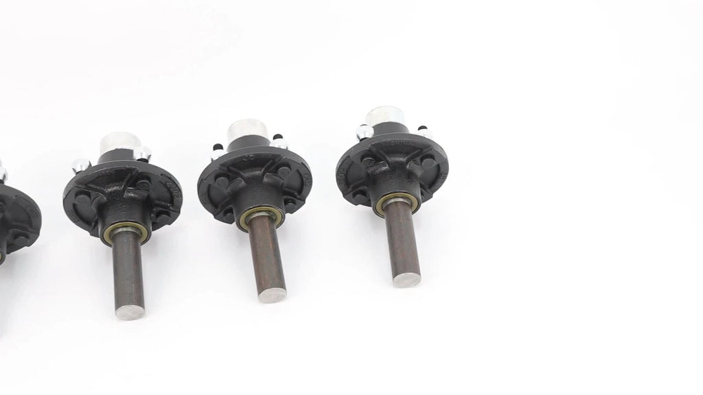 Set of 4 Pre-Assembled Hub & Round BT8 Spindles for Idler 4 on 4" Bolt