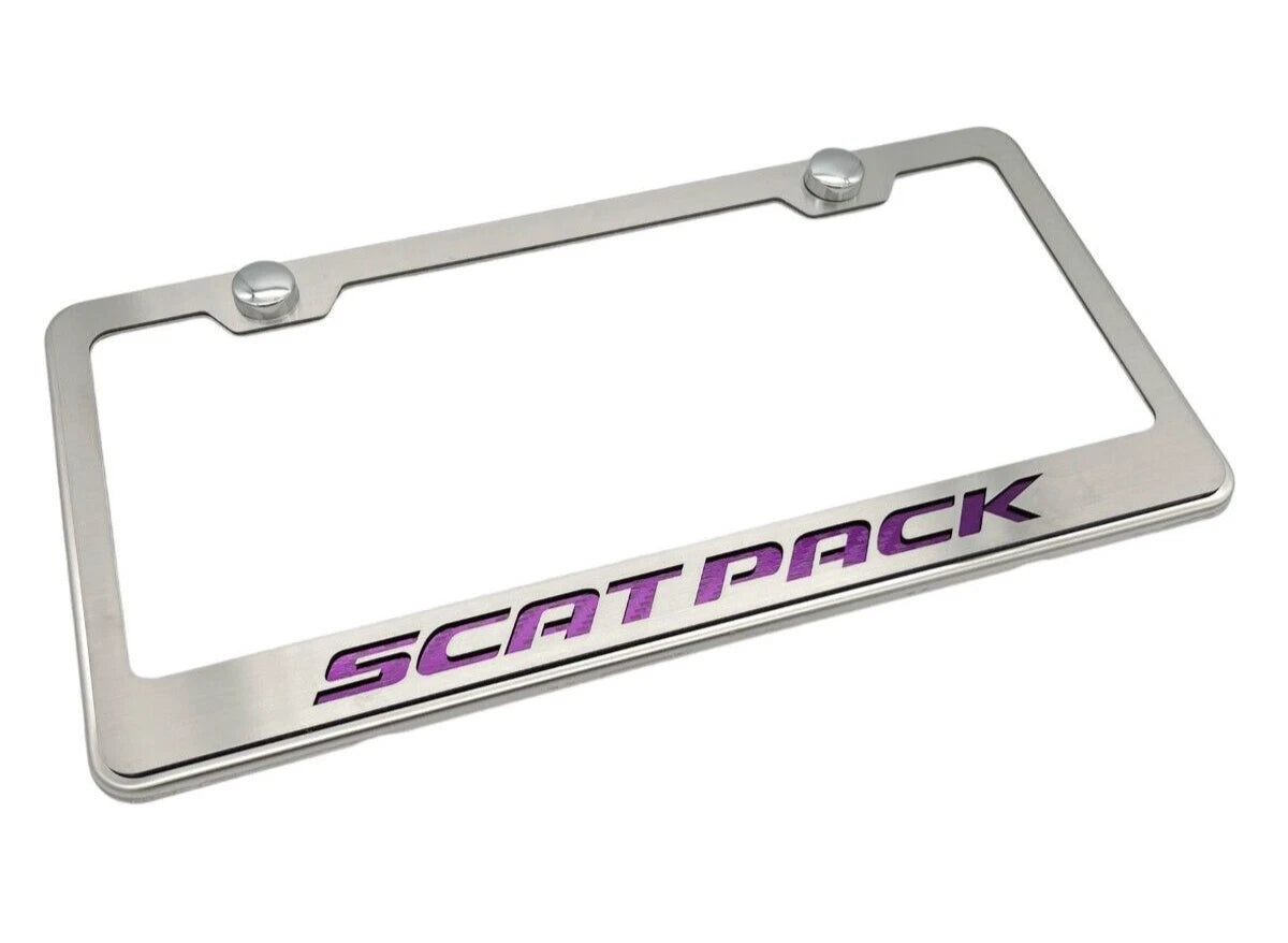 License Plate Frame with Carbon Fiber Inlay for Dodge Scat Pack (2015–2023)