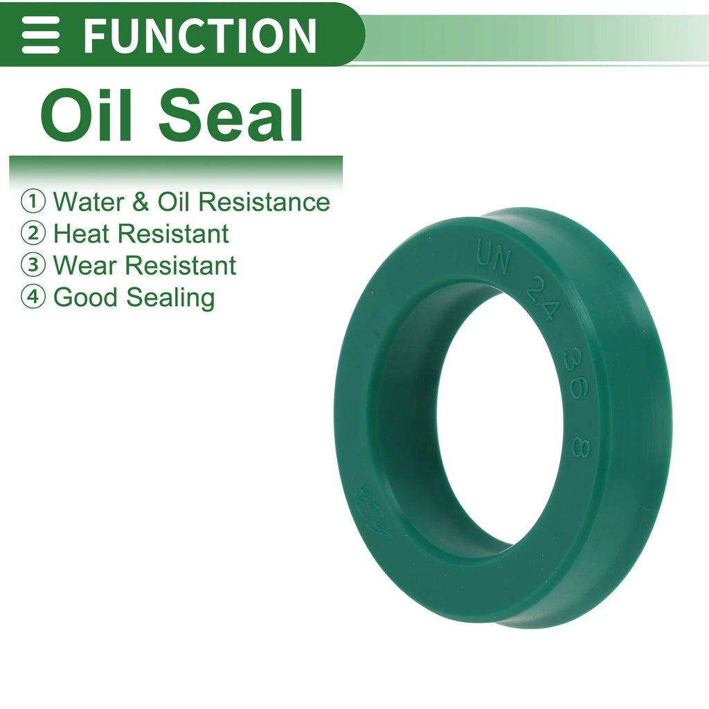Set of 5 Oil Seal Rotary Shaft Seal 24x36x8mm High Pressure Green