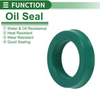 Set of 5 Oil Seal Rotary Shaft Seal 24x36x8mm High Pressure Green