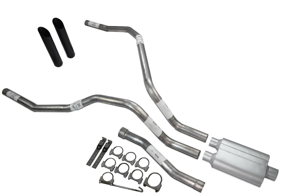 Dual Exhaust Muffler for Nissan Titan (2004–2006) 2.5 Inch, 2 Chamber, Black Tip