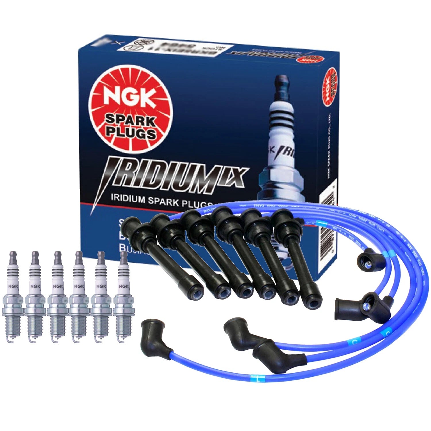 Set of 5 NGK Iridium IX Spark Plugs for Hyundai Tiburon Sonata Kia Optima (2001–2010)