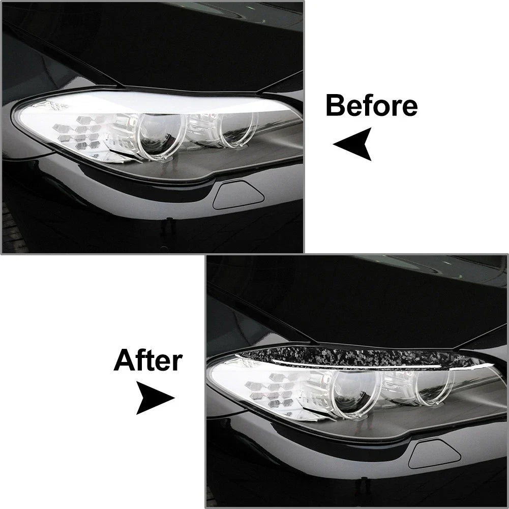 Front Headlight Eyebrow Eyelid Covers for BMW 5 Series F10 (2010-2013)