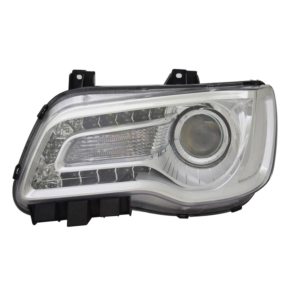 Headlight Assembly Replacement Chrome Driver Halogen for Chrysler 300 (2018–2020)