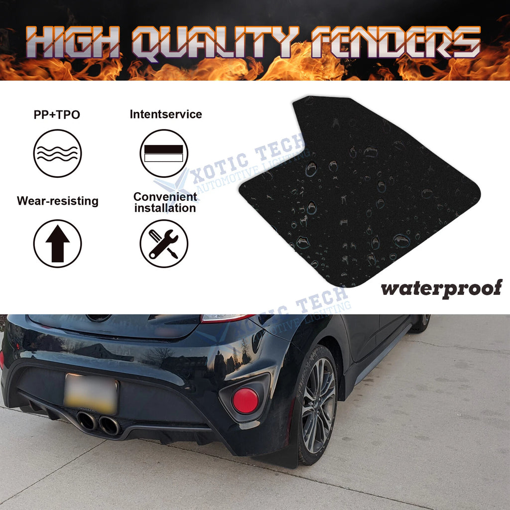 Black Splash Mud Flaps for Dodge Charger Challenger (2015-2023)
