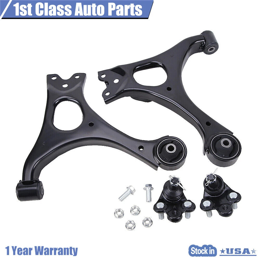 Set of 4 Front Lower Control Arms Ball Joints for Acura CSX (2006–2011)