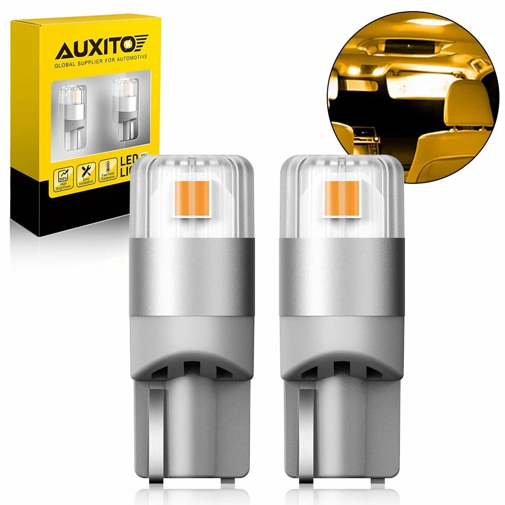 2X T10 Yellow LED Map Lamp Bulbs for Make Model