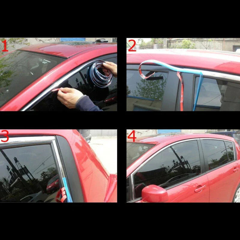 100" Chrome Door Bumper Edge Guard Protector Strip for Car SUV (All Years)