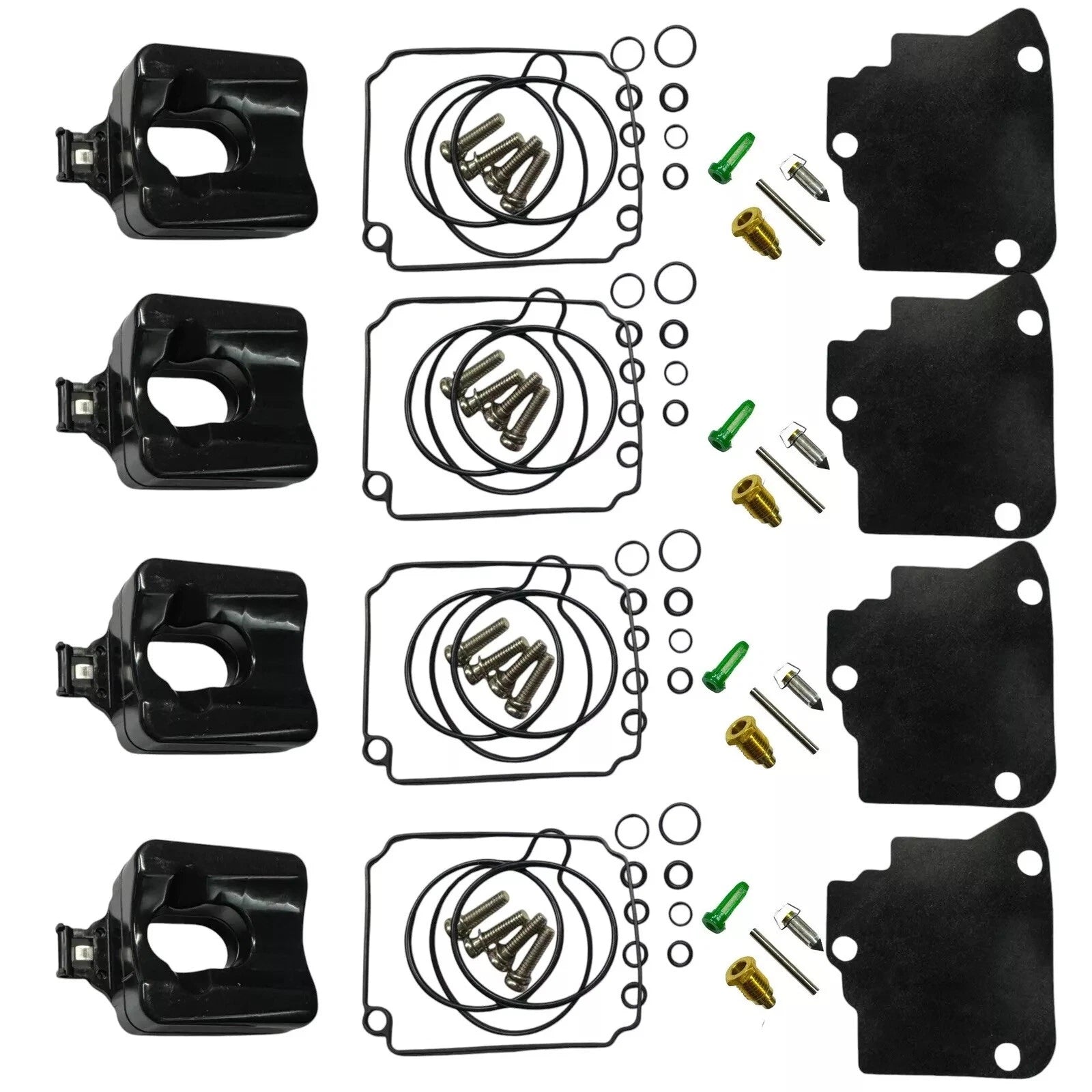 4X Carburetor Kit for Mercury/Yamaha 75-100Hp 4-Stroke (804346T1, 67F-W0093)