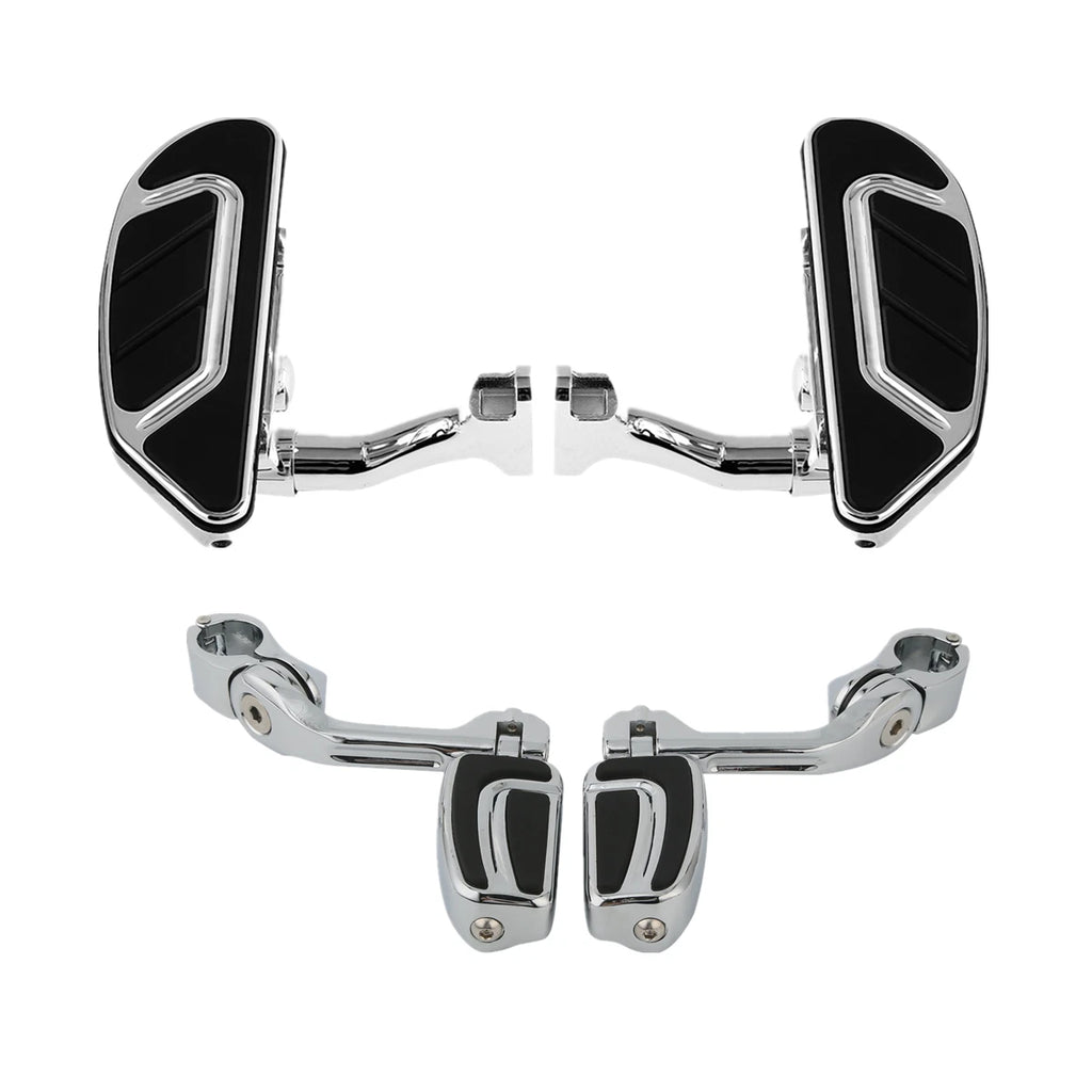 Rear Floorboard Footrest & Long Highway Footpegs for Harley Touring (1993–2023)