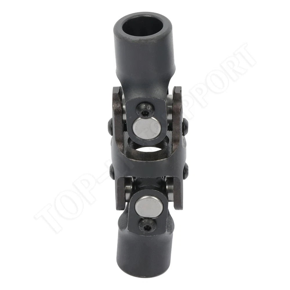 3/4" Round Universal Steering Double U-Joint Shaft - Black